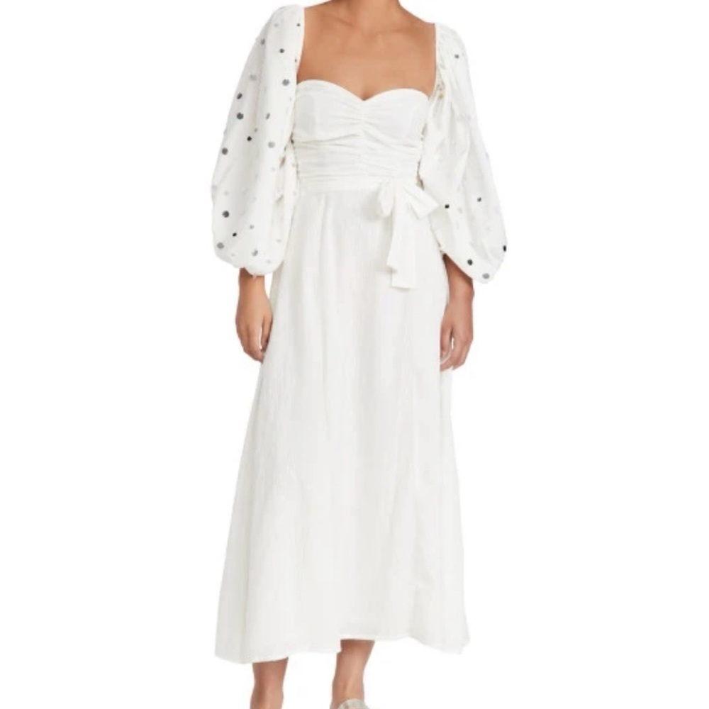 Sundress Emilia Dress in Off White, Size M/L